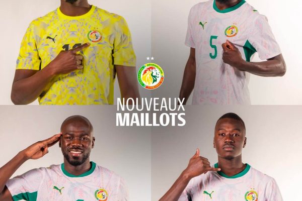 Les nouveaux maillots des lions du Sénégal.