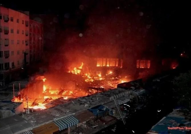Incendie au marché Sandaga : près d’un demi-milliard de FCFA de pertes matérielles