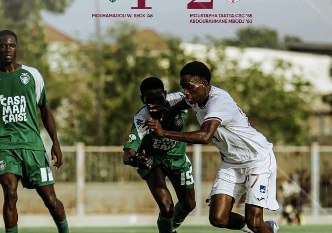 Ligue 1 sénégalaise : le Casa Sports s’enfonce après un nouveau revers à domicile face à Génération Foot