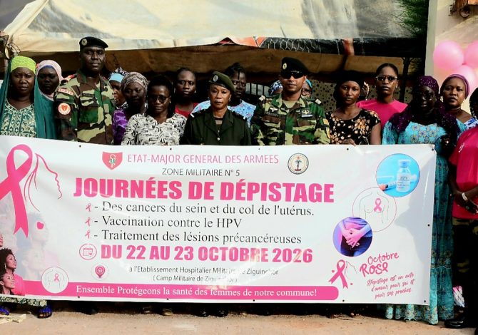 OCTOBRE ROSE À ZIGUINCHOR : L’HÔPITAL MILITAIRE MÉD-COLONEL GEORGES NIOUKY MOBILISE CONTRE LES CANCERS FÉMININS