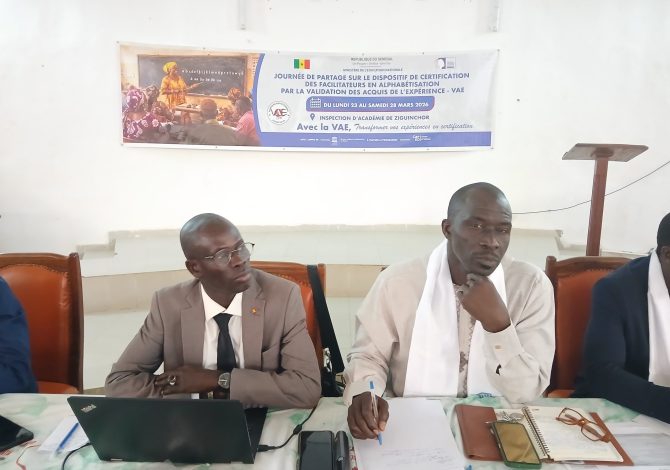 Alphabétisation : Ziguinchor renforce le dispositif de certification des facilitateurs .l’IA de Ziguinchor passe à l’échelle